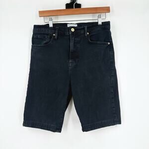 Frame Denim Le Vintage Bermuda Shorts Size 29X9 High Rise Stretch Retro 90s Boho